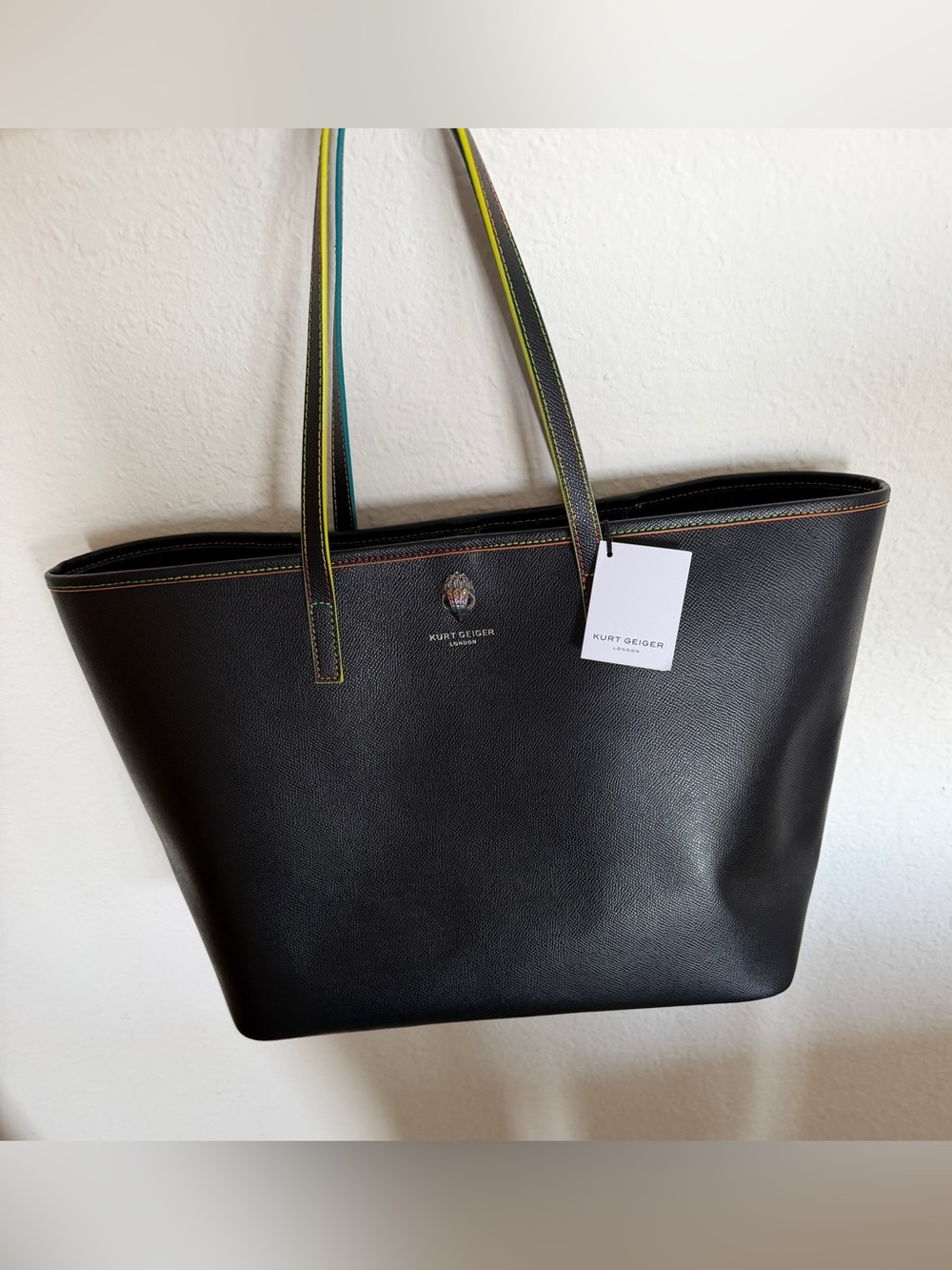 Kurt Geiger Black Tote with Multicolor Jewel Accent - Picture 5 of 5